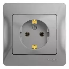 Розетка Schneider Electric GSL000342 с заземлением (в сборе с рамкой) (кратно 15 шт.)