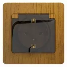 Розетка Schneider Electric GSL000546 с заземлением со шторками с крышкой, IP20 (в сборе с рамкой)