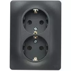Розетка Schneider Electric GSL000724 двойная с заземлением, IP20