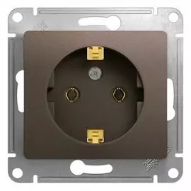 Розетка Systeme Electric GSL000843 с/з, 16А шоколад