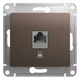 Розетка Systeme Electric GSL000881K компьютерная RJ45 кат.5E шоколад