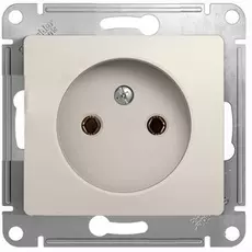 Розетка Schneider Electric GSL000941 GLOSSA без заземления (молочный)