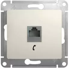 Розетка Systeme Electric GSL000981T GLOSSA телефонная RJ11 механизм (молочный)