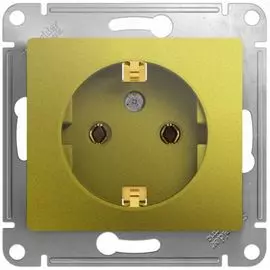 Розетка Systeme Electric GSL001043 Glossa с/з, фисташковая