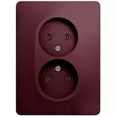 Розетка Systeme Electric GSL001120 Glossa двойная без заземления в сборе (баклажановый)