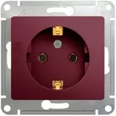 Розетка Systeme Electric GSL001143 Glossa с заземлением (баклажановый)