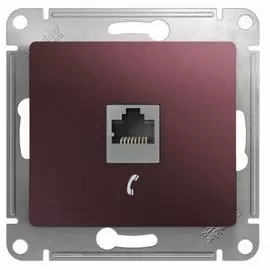 Розетка Schneider Electric GSL001181T Glossa телефонная RJ11 баклажановая