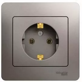 Розетка Systeme Electric GSL001242 Glossa Платина с/з (в сборе)