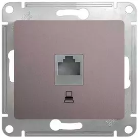 Розетка Schneider Electric GSL001281K Glossa платина компьютерная RJ45 кат.5E
