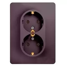 Розетка Systeme Electric GSL001424 GLOSSA двойная с заземлением в сборе (сиреневый туман)