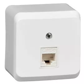 Розетка Schneider Electric KOMA-001B О/У компьютерная RJ45 кат.5E бел