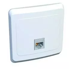 Розетка Schneider Electric KOMC-001B Этюд компьютерная 1-ая, RJ45, категория 5, скрытая, в сборе, IP20 (белая)