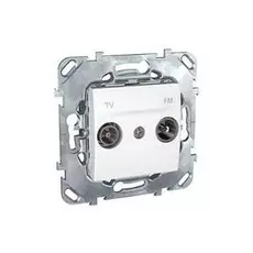 Розетка Schneider Electric MGU5.453.18ZD Unica бел tv/fm проходная