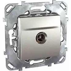 Розетка Schneider Electric MGU5.463.30ZD Unica Top алюм tv проходная