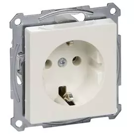 Розетка Schneider Electric MTN2301-0319 с/з безвинт.зажим бел глянец