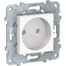 Розетка Schneider Electric NU503318 UnicaNew, белый, б/з со шторками, винт. зажим, 16А, 250В