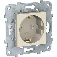 Розетка Schneider Electric NU505644 UnicaNew, беж, с/з без шторок, с быстрозажимными клеммами16А, 250В