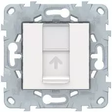 Розетка Schneider Electric NU541118 UnicaNew, белый, компьютерная, RJ45, одиночная кат. 5е UTP