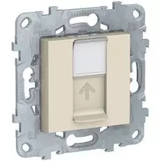 Розетка Schneider Electric NU541144 UnicaNew, беж, компьютерная, RJ45, одиночная кат. 5е UTP