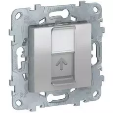 Розетка Schneider Electric NU541530 UnicaNew, алюминий, компьютерная, RJ45, одиночная кат. 6 UTP