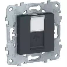 Розетка Schneider Electric NU541554 UnicaNew, антрацит, компьютерная, RJ45, одиночная кат. 6 UTP