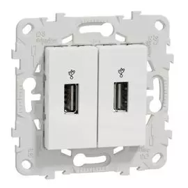 Розетка Schneider Electric NU542718 USB двойная бел