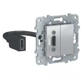 Розетка Schneider Electric NU543030 HDMI алюминий