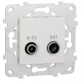 Розетка Schneider Electric NU545518 R-TV/ SAT, оконечная бел