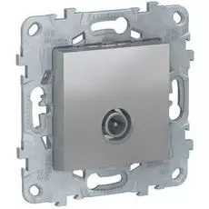 Розетка Schneider Electric NU546330 UnicaNew, алюминий, проходная