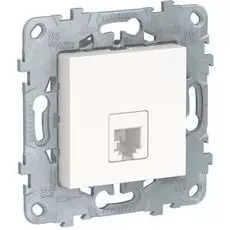 Розетка Schneider Electric NU549218 UnicaNew, белый, телефонная, RJ11, одиночная 4 контакта