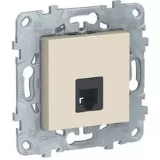 Розетка Schneider Electric NU549244 UnicaNew беж, телефонная, RJ11, одиночная 4 контакта