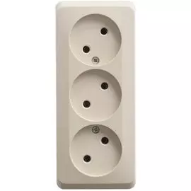 Розетка Schneider Electric PA16-009K 3-ая б/з без шторок 16А 250B крем