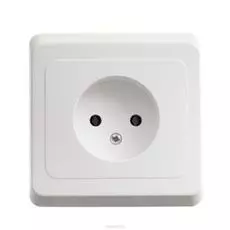 Розетка Schneider Electric PC16-001B Этюд 1-ая скрытая, без заземления, без шторок, 16 А, 250 В, IP20, в сборе (белая)