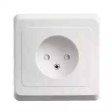 Розетка Schneider Electric PC16-002B Этюд 1-ая скрытая, без заземления, со шторками, 16 А, 250 В, IP20, в сборе (белая)