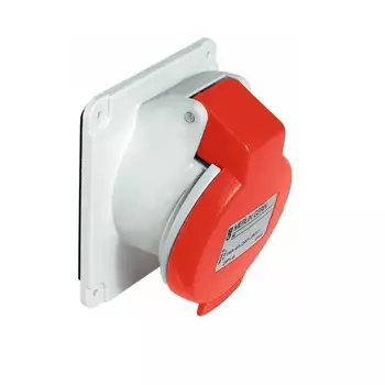 Розетка Schneider Electric PKF32F435 скрытой установки, угловая, винтовой зажим, 32А 3P+N+E 380V IP44