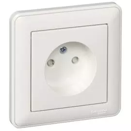 Розетка Schneider Electric RS16-151-18 Wessen 59 б/з (в сборе, с рамкой), белый