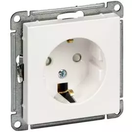 Розетка Schneider Electric RS16-152-1-86 Wessen 59 с/з с защитными шторками, белый