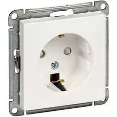 Розетка Schneider Electric RS16-152-2-86 1-м СП W59 16А защ. шторки с заземл. сл. кость