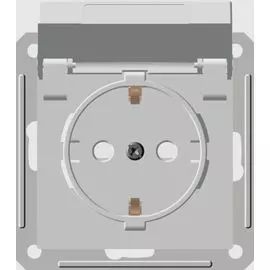 Розетка Systeme Electric RS16-152B-1-86 Wessen 59 Aqua с/з с крышкой с защитными шторками IP44, белый