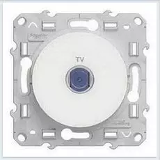 Розетка Schneider Electric S52R445 Odace Белый ТВ