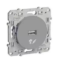Розетка Schneider Electric S53R408 Odace Алюминий USB