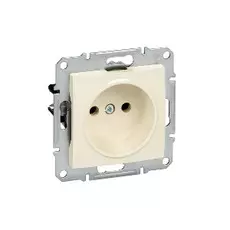 Розетка Schneider Electric SDN2900147 Sedna 1-я без заземления, без шторок, в рамку, 16 А,250 В, IP20 (бежевая)