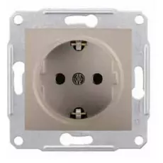Розетка Schneider Electric SDN3000568 Sedna 1-я с заземлением, без шторок, 16 А, 250 В, IP20 (титан)