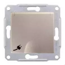 Розетка Schneider Electric SDN3100168 Sedna 1-я с заземлением, с защитными шторками, с крышкой, 16 А, 250 В, IP20 (титан)