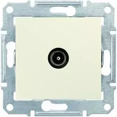 Розетка Schneider Electric SDN3201647 Sedna телевизионная, оконечная, 1дБ, в рамку, IP20 (бежевая)