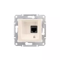 Розетка Schneider Electric SDN4300147 Sedna компьютерная RJ45 категория 5e, в рамку, UTP (бежевая)