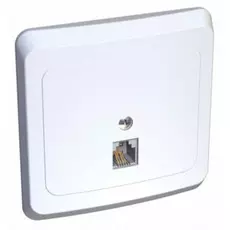 Розетка Systeme Electric TELC-001B Этюд телефонная 1-ая, 1хRJ11, скрытая, в сборе, IP20 (белая)