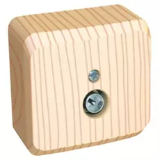 Розетка Systeme Electric TVA-002D Этюд TV, единственная, 0,7дБ, наружная, 250 В, 3680 Вт, IP20, в сборе (сосна)