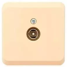 Розетка Schneider Electric TVA-002K Этюд TV единственная, 0,7дБ, наружная, IP20 (кремовая)