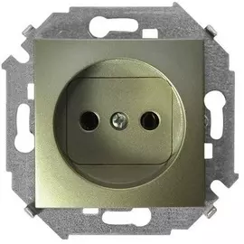 Розетка Simon 1591431-034 Simon 15 Шампань б/з, 16А, 250В, винт.заж.